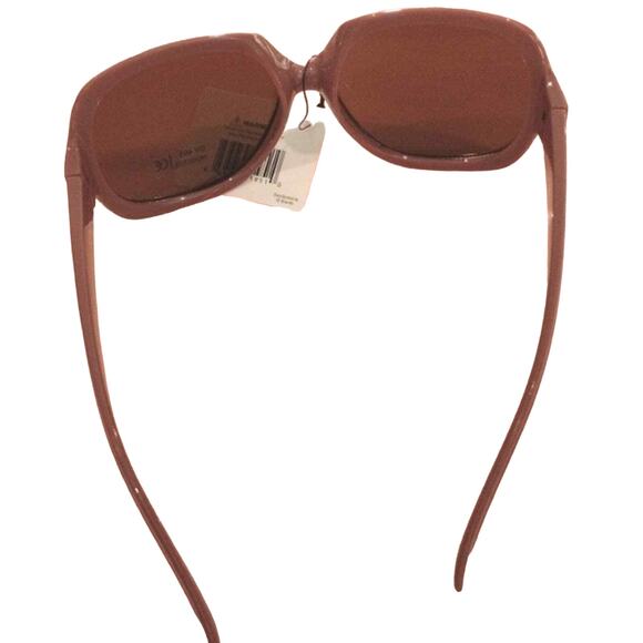 GLAMOR Oversized Women's SunglassesDark Pinkish-Brown Round Square Full Rim NEW - Picture 6 of 8